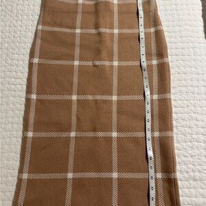 Ann Taylor Tan Plaid Pencil Skirt